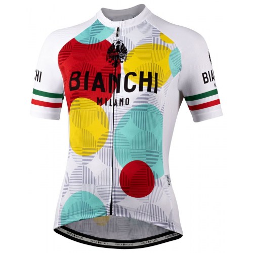 Bianchi Milano ANCIPA Fietsshirt korte mouwen Dames Wit BIANCO NERO | Wieleroutfits