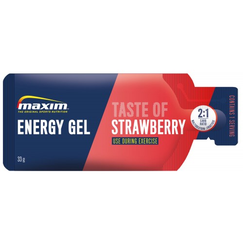 Maxim Energy Gel Strawberry 33 gr. Wieleroutfits